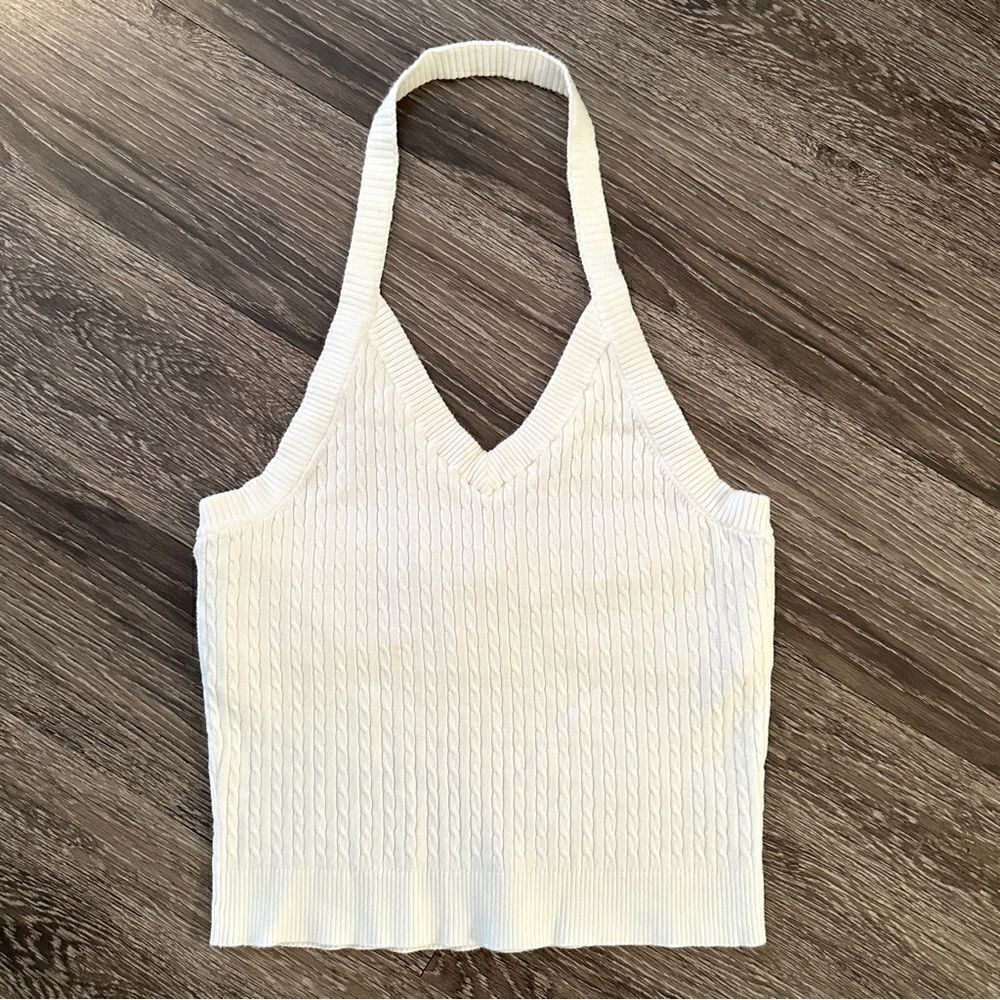 Lilly Pulitzer white label cable knit halter